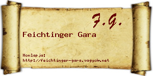 Feichtinger Gara névjegykártya